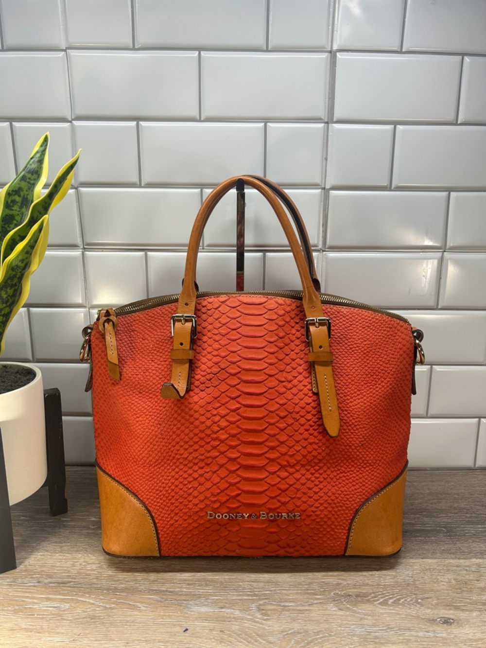 Dooney & Bourke orange satchel